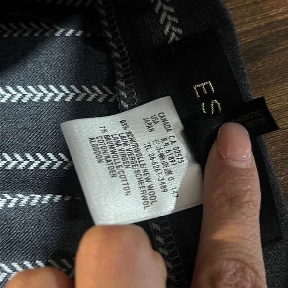 Escada gray and White Pinstripe Two-Piece Pantsuit - Picture 12 of 12